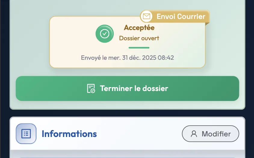 Suivi des paiements Glass Connect