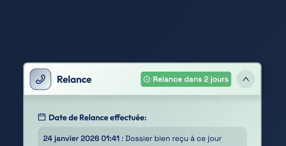Suivi et relances automatiques assurances - paiement cession de créance